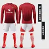Uniforme de Fútbol de Manga Larga, Conjunto de Uniforme de Entrenamiento del Manchester City, Messi, C. Ronaldo, Mbappé, Camiseta del Real Madrid Número 9, Cómoda para Niños