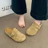Sandálias Birkenstock de camurça retrô para mulheres, nova coleção primavera 2026, estilo casal, sola macia, confortáveis, versáteis, sandálias Birkenstock de bico semiaberto