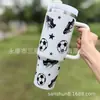 Nuevo Modelo 2024 Taza para Coche de 40 oz con Asa, Taza Aislada con Popote, Taza de Hielo para Mantener Frío Montada en Coche, Taza de Agua Serie Deportiva