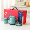 Ciudad Prohibida Cerámica Cultural y Creativa Juego de Té de Viaje Taza Empresa Logo de Vacaciones Corporativas Regalo para Clientes y Personas Mayores Regalo Souvenir