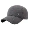 Gorra de Béisbol de Lana para Hombre Otoño Invierno con Forro Polar para Calor y Protección Auditiva, Gorra de Pico para Personas de Mediana Edad y Mayores, Sombrero de Algodón Casual a Prueba de Viento
