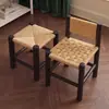 Taburete de mimbre, taburete pequeño para uso doméstico, resistente y duradero, adecuado para sentarse, nuevo modelo 2026, silla pequeña, taburete para sala de estar para cambiarse los zapatos