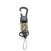Supervivencia Salvavidas Nailon Paracord Trenzado Brújula Mosquetón Llavero Llavero Colgante Portátil