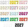 Balões de Número Digitais 2027 Folha de Alumínio Balões de Ano Novo 16 polegadas 32 polegadas 40 polegadas Balões Embalados Individualmente Balões de Véspera de Ano Novo 26º
