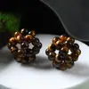 Brincos de Pedra Natural Pulseira Colar Corrente para Celular Contas Bola de Cristal Bola de Flor Acessórios de Joias DIY Cristal Tecido