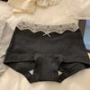 Deseo Puro Estilo Ballet Lindo Dulce Sexy Algodón Ropa Interior de Cintura Media para Niña Vaina Entrepierna Alargada Calzones Bacteriostáticos