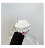 Bolso de Cadena de Perlas con Concha Estilo Coreano Moderno Simple Elegante Nuevo Estilo Otoño Temprano 2025 Bolso de Hombro Único Cruzado Mujeres Estilo Coreano