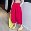 Conjunto de Verano para Niñas de Comercio Exterior 2026: Conjunto de Camisola Colorida y Pantalones de Pierna Ancha para Niña Grande con Dopamina