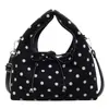 Bolsa de Ombro Casual com Laço Feminina 2025 Nova Moda Bolsa Carteiro de Bolinhas Transversal Bolsa de Trabalho de Aparência Sofisticada