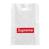 Bolsas de PE blanco lechoso con asa de fuelle, gran capacidad, buena capacidad de carga, adecuadas para empaque de ropa de supermercado, bolsas de plástico al por mayor