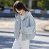 Chaqueta corta casual versátil de corte holgado estilo coreano para mujeres petite, chaqueta simple nueva de primavera y otoño con un look elegante