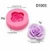 Dalia, rosa, flor de margarita con forma de vela de yeso aromaterapéutico molde de silicona hecho a mano 1751