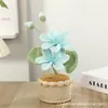 Planta de Lírio de Crochê em Lã - Presente Exquisito e Único para o Dia do Professor, Ornamento Decorativo para Mesa de Escritório