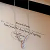 Nuevo Collar de Alas de Ángel con Gema de Huevo de Ganso Brillante Cadena para Clavícula de Oro Blanco Joyería Retro Simple Elegante para Mujeres
