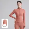 Jaqueta de Yoga Feminina, Jaqueta Fitness de Manga Longa Slim-Fit de Secagem Rápida para Corrida e Treinamento de Pilates