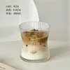 Copo de café de pescoço de ondulação de vidro espesso simples Café com leite americano de alto valor de cor Copo de água
