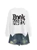 Nerd de Libros Amazon Ebay Estación Independiente Moda Elegante Casual Nueva Sudadera Camiseta Básica para Mujer Otoño e Invierno