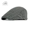 Boina Retrô Britânica Masculina para Primavera e Outono, Boné Artístico de Brim Lavado Retrô Britânico Personalizado Costurado Feminino