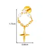 Hensen G23/F136 Aleación de Titanio Joyería para Piercings Cadena de Arco Tornillo de Diente Interno Planos Varilla Inferior Clavo para Labio Clavo para Hueso de Oreja