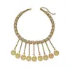 Collar con Borla de Monedas Estilo Étnico Retro Más Vendido Transfronterizo Cadena para el Cuello Fotografía de Viaje Adorno para la Cabeza Accesorio Multiusos Joyería de Estilo Exótico