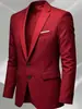 Blazer Casual Masculino de Botão Duplo Estilo Coreano Slim Fit Cor Sólida Terno de Negócios Banquete de Casamento Moda Pequeno Terno
