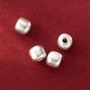 Plata 999 plata dura 3D cuentas antiguas de barril 7 mm cuentas espaciadoras pulsera cuentas sueltas diy hecho a mano material de cuerda accesorios S0746