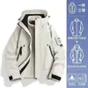 Chamarra cortavientos impermeable tres en uno estilo Luotuo para exteriores para mujer, abrigo de trabajo para empresa para hombre, LOGOTIPO personalizado