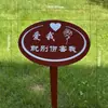 Placa de Flor e Grama Placa de Pastagem Sinalização de Parque Sinalização de Vegetação Placa de Gramado Placa de Lembrete Quente de Flor e Grama Placa de Advertência de Aço Inoxidável