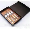 Acero Inoxidable 304 Vajilla Infantil de Dibujos Animados Set de Cuchara de Pescado y Tenedor de Camarón Cuchara y Tenedor Domésticos Antiescaldado Caja de Regalo Vajilla Infantil