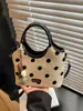 Bolso Cubo de Lunares Estilo Francés para Mujer 2026 Verano Nuevo Estilo Bolso de Mano Simple y Elegante Bolso de Hombro Cruzado para Ropa de Trabajo Diaria