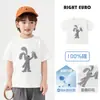 Camiseta Curta Tendência Cool de Algodão Puro para Meninos Europeus Roupas 2026 Nova Roupa Infantil Verão Roupa de Bebê para o Verão Top