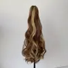 Peluca de Cola de Caballo de Venta Caliente de Comercio Exterior Europeo y Americano para Mujeres, Cabello Largo Rizado, Estilo Clip-On, Ondas Grandes, Peluca de Cola de Caballo para Fiesta de Festival