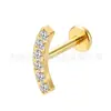 Joyería de Aleación de Titanio Jiangtai F136 Labret con Forma de Circonita Aleación de Titanio G23 Joyería para Piercing Corporal Stud de Hueso de Oreja