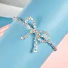 Pulsera Súper Brillante Hecha a Mano con Nudo de Lazo y Fragmentos de Plata, Artículo Caliente Primavera/Verano 2024, Joyería Única y Elegante para Mujer