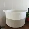 Cesta de Cuerda de Algodón para Ropa Sucia Cesta de Almacenamiento Tejida Nórdica Cesta Grande de Almacenamiento de Juguetes para Dormitorio Cesta Tejida Transfronteriza para Ropa Sucia Venta al por Mayor