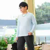 Camiseta de Manga Larga para Niños Tallas Grandes para Primavera y Otoño, Camiseta Básica Oversize para Jóvenes, Top de Algodón Puro para Niños, Camiseta Blanca