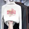 Blusa de base para meninas, nova coleção outono/inverno 2026, estilosa e moderna, feita de material macio tipo fleece, blusa casual com gola semi-alta para crianças e bebês, moda infantil