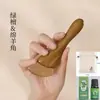 Herramienta Gua Sha Pequeña con Forma de Pezuña de Sándalo Morado para Rostro, Ojos y Cuerpo, Raspador de Cuerno para Masaje de Cabeza