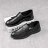 Sapatos Masculinos de Couro Granulado Transfronteiriços, Sapatos Masculinos de Couro Formais Casuais de Negócios, Sapatos de Casamento para Noivos Britânicos e Padrinhos