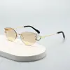 Gafas de Sol Estilo Nuevo 2026, Sin Marco Metálico, Gafas de Sol de Moda Europeas y Americanas, Protección Solar para Conducir para Hombres, Gafas de Sol de Gama Alta