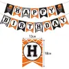 Nuevo Set de Cumpleaños Temático de Baloncesto Decoración de Ambiente Accesorios Decoración para Fiesta de Cumpleaños Banderines Adornos para Pastel