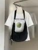 Bolso tipo dumpling casual y práctico de estilo coreano, bolso de hombro de gran capacidad de estilo relajado, bolso cruzado versátil a cuadros para la escuela y el trabajo