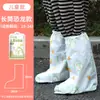 Cubrezapatos Desechables para Lluvia, de Tubo Alto, Antideslizantes, Resistentes al Desgaste, Cubre Pies de Plástico, Botas de Lluvia de Tubo Largo para Ciclismo al Aire Libre, Impermeables