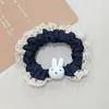 Gatinho Doce e Fofo Jeans Pequeno Intestino Elástico de Cabelo Flor Elástico Alto para Cabelo Feminino Rabo de Cavalo Baixo Acessórios de Cabelo