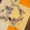 Ventas Directas de Fábrica Changyue Jinming Vino de Mora Derivado Pulsera de Vidrio Hecha a Mano Pulsera de Borlas Multicapa de Alto Valor y Gama Alta