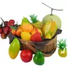 Modelo de fruta de plástico de simulación manzana piña pera melón Hami naranja fruta y verdura falsa accesorios para fotografía alimentos y juego materiales didácticos