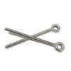 Tornillos de ojo de acero inoxidable personalizados, Tornillos de ojo en forma de 9, Anillos de gancho cerrado, Tornillos galvanizados de cabeza redonda de torsión manual
