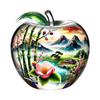 Hermosos Pegatinas de Manzana con Paisaje de Cristal para Pared de Azulejo de Sala, Puerta de Balcón de Vidrio, Refrigerador Pegatinas Decorativas