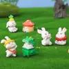 Micro decoração de paisagem DIY suculenta decoração dinossauro coelho 6 bagagem coelho decoração criativa bonsai plástico pequenos ornamentos