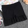Verão Novo Estilo Leggings com Padrão de Renda Shorts Finos de Cor Sólida Atacado Calças de Segurança Calças Frescas Anti-Exposição Femininas